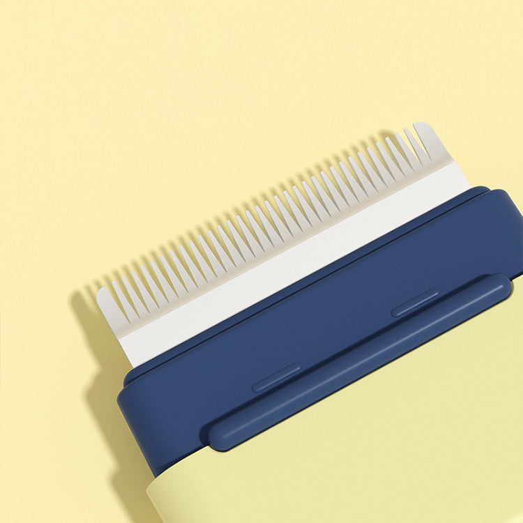 HKM-1868605 Pet Hair Removal Comb in Sunshine Orange Cream Powder with ABS and Stainless Steel Blades