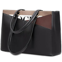 HKM-186899 Waterproof Leather Laptop Tote Briefcase for 15.6 inch Laptops with Casual Office Design for Women