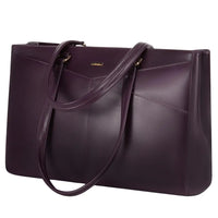 HKM-186899 Waterproof Leather Laptop Tote Briefcase for 15.6 inch Laptops with Casual Office Design for Women