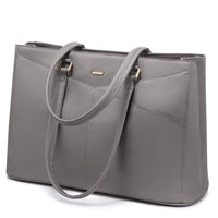 HKM-186899 Waterproof Leather Laptop Tote Briefcase for 15.6 inch Laptops with Casual Office Design for Women