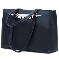 HKM-186899 Waterproof Leather Laptop Tote Briefcase for 15.6 inch Laptops with Casual Office Design for Women