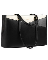 HKM-186899 Waterproof Leather Laptop Tote Briefcase for 15.6 inch Laptops with Casual Office Design for Women
