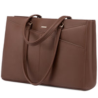 HKM-186899 Waterproof Leather Laptop Tote Briefcase for 15.6 inch Laptops with Casual Office Design for Women
