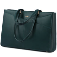 HKM-186899 Waterproof Leather Laptop Tote Briefcase for 15.6 inch Laptops with Casual Office Design for Women