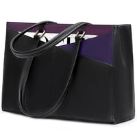 HKM-186899 Waterproof Leather Laptop Tote Briefcase for 15.6 inch Laptops with Casual Office Design for Women