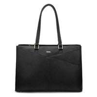 HKM-186899 Waterproof Leather Laptop Tote Briefcase for 15.6 inch Laptops with Casual Office Design for Women