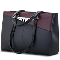 HKM-186899 Waterproof Leather Laptop Tote Briefcase for 15.6 inch Laptops with Casual Office Design for Women