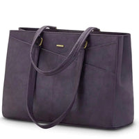 HKM-186899 Waterproof Leather Laptop Tote Briefcase for 15.6 inch Laptops with Casual Office Design for Women