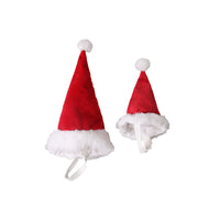 HKM-1870397 Pet Christmas Red Hats for Cats and Dogs - Short Plush, Size S & L