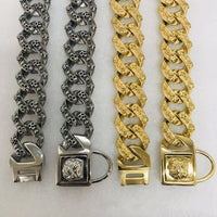 HKM-1870781 Adjustable Stainless Steel Dog Collar for Enhanced Comfort and Durability