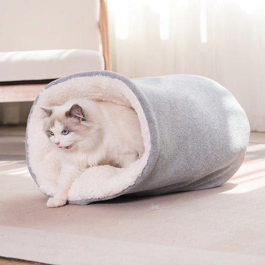 HKM-187155 Cozy Semi-Enclosed Cat Nest for Winter - Small & Large Sizes Available