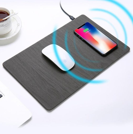 HKM-187219 Aluminum Alloy Wireless Charger Mouse Pad with Non-Slip Base and Safety Features