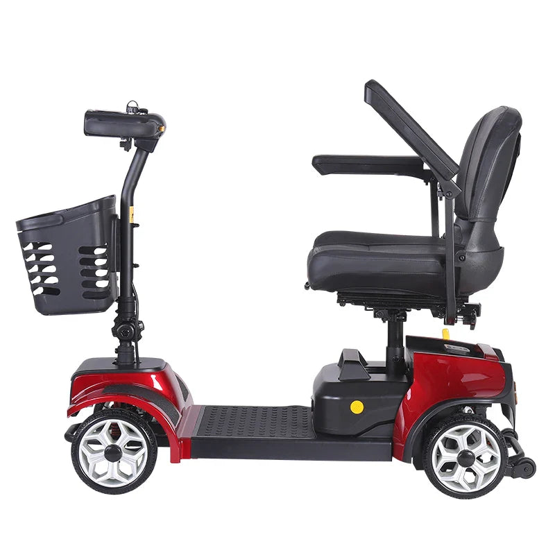 HKM-187219 Electric Folding Mobility Scooter for Adults, 120kg Capacity, Lightweight Carbon Steel Frame, 20km Driving Range
