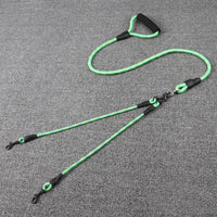 HKM-1872573 Wave Pattern Detachable Traction Rope for Pets - Anti-Winding Nylon Design in Pink, Green, and Rose Red