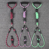HKM-1872573 Wave Pattern Detachable Traction Rope for Pets - Anti-Winding Nylon Design in Pink, Green, and Rose Red