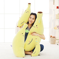 HKM-187347 Cute Banana Plush Pillow - Soft Fruit Doll for Cozy Sleeping and Playtime, Available in 40cm, 60cm, and 80cm Sizes