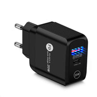 HKM-187411 20W Fast Charging Mobile Phone Charger with QC3.0 and PD Interface