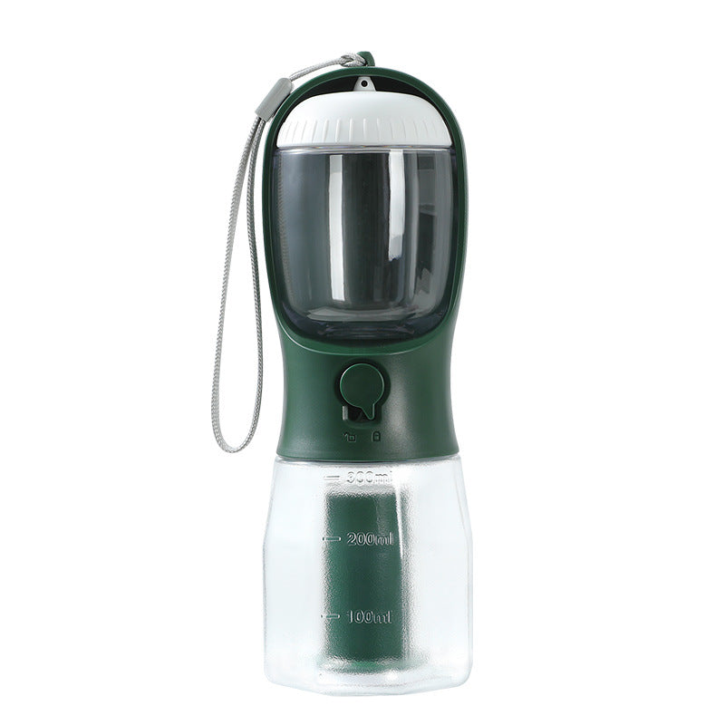HKM-1874621 3-in-1 Portable Pet Water Cup with Food Storage and Waste Bag Compartment