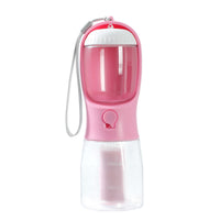 HKM-1874621 3-in-1 Portable Pet Water Cup with Food Storage and Waste Bag Compartment