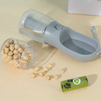 HKM-1874621 3-in-1 Portable Pet Water Cup with Food Storage and Waste Bag Compartment