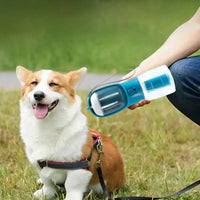 HKM-1874621 3-in-1 Portable Pet Water Cup with Food Storage and Waste Bag Compartment