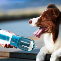 HKM-1874621 3-in-1 Portable Pet Water Cup with Food Storage and Waste Bag Compartment