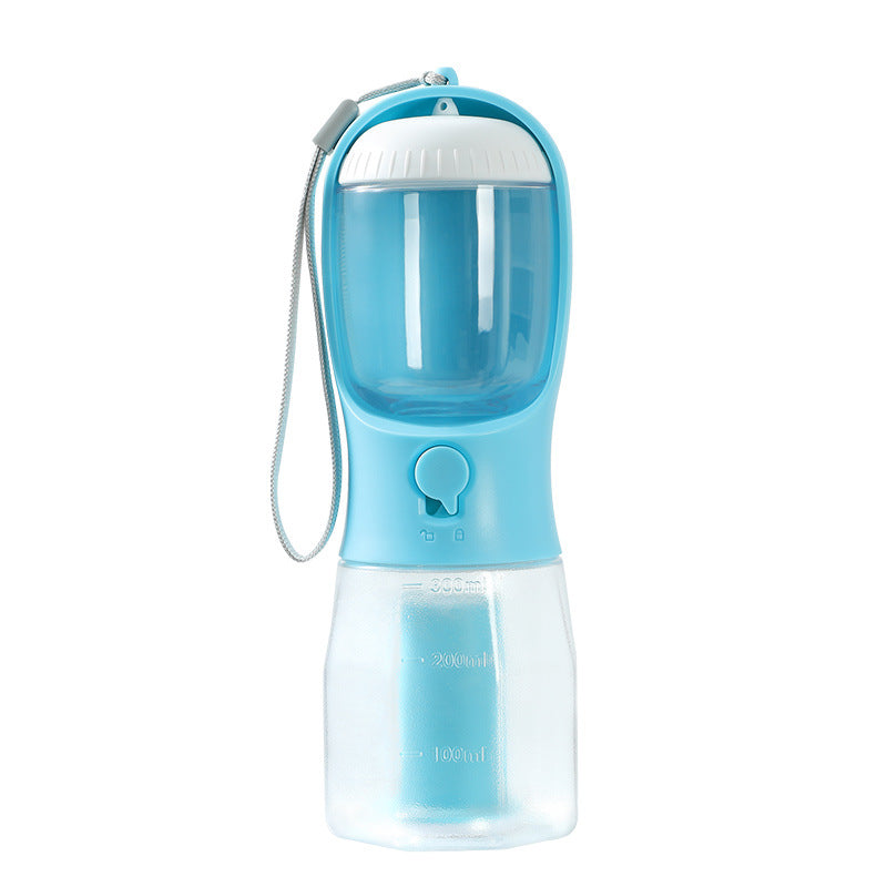 HKM-1874621 3-in-1 Portable Pet Water Cup with Food Storage and Waste Bag Compartment