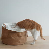 HKM-1875005 Washable Kraft Paper Round Pet Nest with Adjustable Height 40cm Diameter, Suitable for Large Pets
