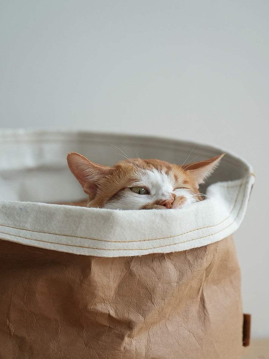 HKM-1875005 Washable Kraft Paper Round Pet Nest with Adjustable Height 40cm Diameter, Suitable for Large Pets