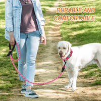 HKM-1876029 Heavy Duty 5 FT Dog Leash for Large Dogs with Padded Handle and Reflective Safety Features