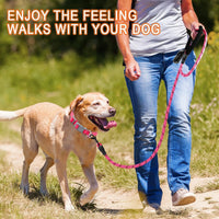 HKM-1876029 Heavy Duty 5 FT Dog Leash for Large Dogs with Padded Handle and Reflective Safety Features