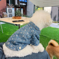 HKM-1876925 Trendy Denim Jacket for Dogs - Cotton Coat in Multiple Sizes