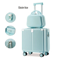 HKM-187731 Stylish Rolling Luggage with USB Charger and Cup Holder - Ideal Travel Companion for Girls