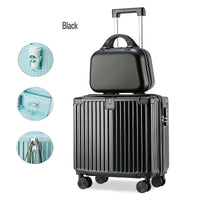 HKM-187731 Stylish Rolling Luggage with USB Charger and Cup Holder - Ideal Travel Companion for Girls