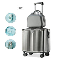 HKM-187731 Stylish Rolling Luggage with USB Charger and Cup Holder - Ideal Travel Companion for Girls