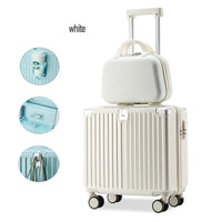 HKM-187731 Stylish Rolling Luggage with USB Charger and Cup Holder - Ideal Travel Companion for Girls