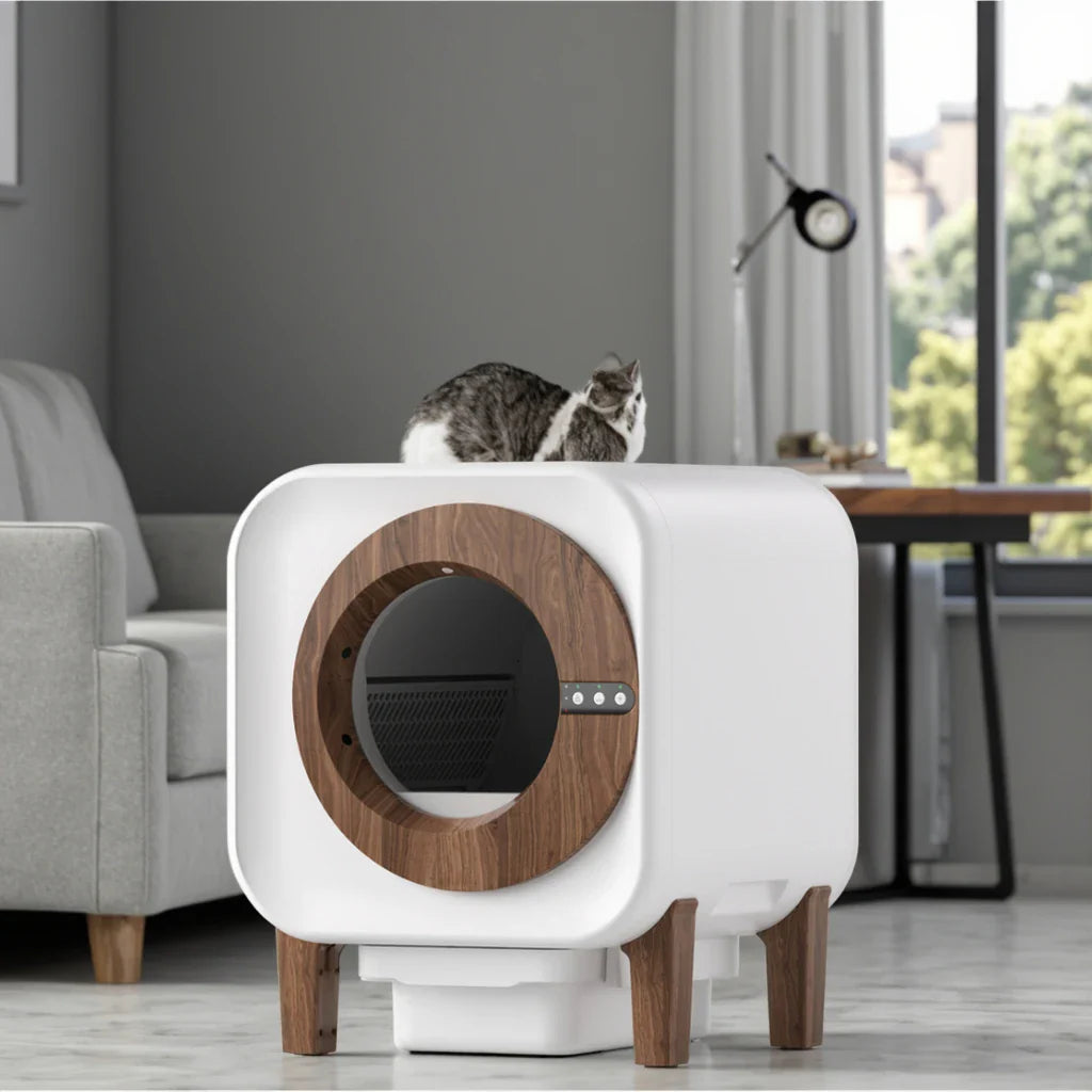 HKM-187795 Automatic Self-Cleaning Eco-Friendly Cat Litter Box with 70L Capacity and Air Purification System