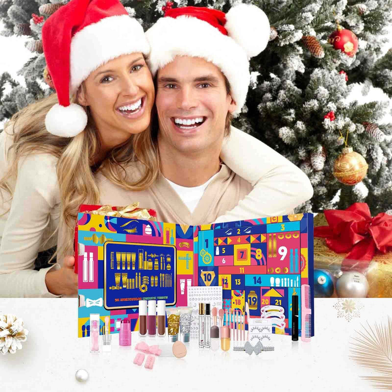 HKM-187795 Christmas Countdown Makeup Blind Box - 24-Grid Sensory Gift Set for Girls Ages 15-35