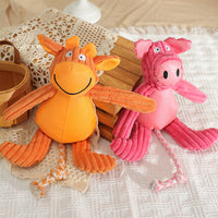 HKM-1878205 Cartoon Cow and Pig Plush Pet Toy - Bite-Resistant, 40x32cm, 135g