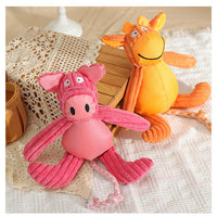 HKM-1878205 Cartoon Cow and Pig Plush Pet Toy - Bite-Resistant, 40x32cm, 135g
