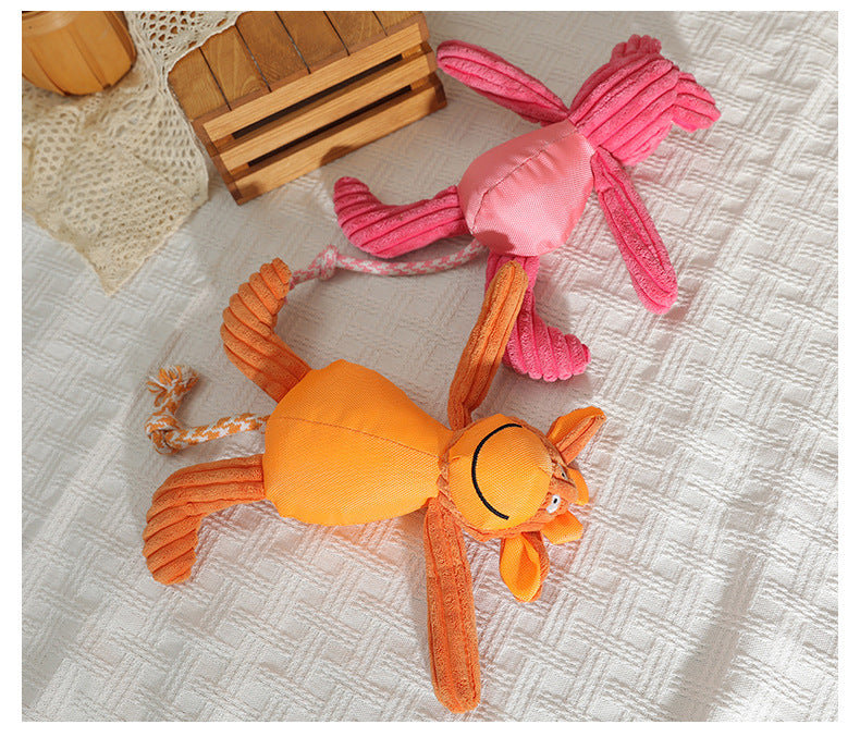 HKM-1878205 Cartoon Cow and Pig Plush Pet Toy - Bite-Resistant, 40x32cm, 135g