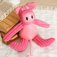 HKM-1878205 Cartoon Cow and Pig Plush Pet Toy - Bite-Resistant, 40x32cm, 135g