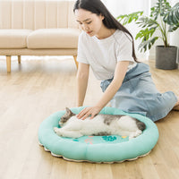 HKM-1878589 Breathable Summer Cool Nest Dog Kennel - Airable Teddy Pet House in Green, Pink, Gray, Sizes S, M, L