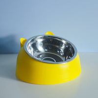 HKM-1878717 Stainless Steel Double Dog Bowl with Oblique Mouth for Enhanced Feeding Comfort