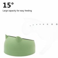 HKM-1878717 Stainless Steel Double Dog Bowl with Oblique Mouth for Enhanced Feeding Comfort