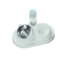 HKM-1878717 Stainless Steel Double Dog Bowl with Oblique Mouth for Enhanced Feeding Comfort