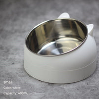 HKM-1878717 Stainless Steel Double Dog Bowl with Oblique Mouth for Enhanced Feeding Comfort