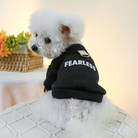 HKM-187923 Puppy and Cat Casual Open Button Sweater - Fearless Black & Dreamer Red, Sizes XS to XL