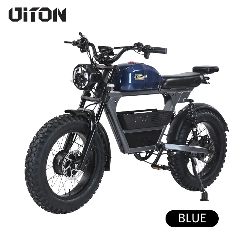 HKM-188051 Dual Motor 48V 1500W Off-Road Electric Bike with 35Ah Battery and 7-Speed Gears in Yellow