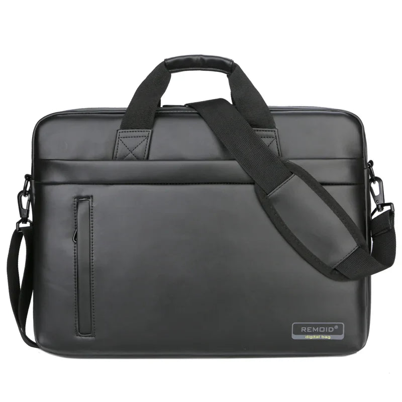 HKM-188051 Stylish PU Leather Laptop Bag with USB Port in Brown and Pink - Versatile Messenger Satchel